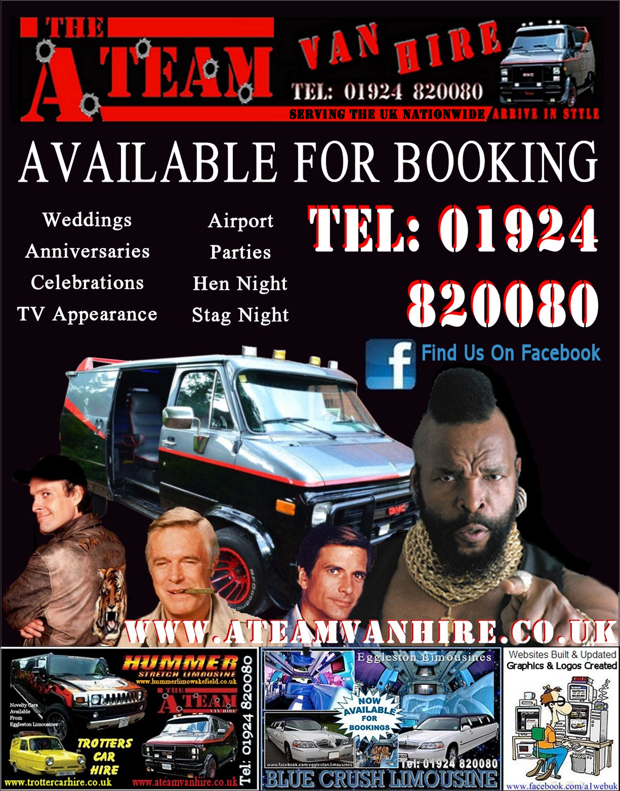 A-Team Van Hire UK. Eggleston Limousines